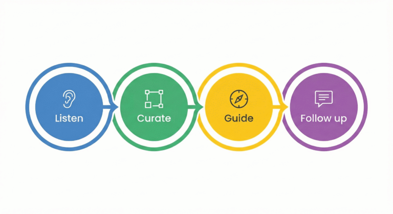 personal shopping and livestream training framework diagram for retail teams