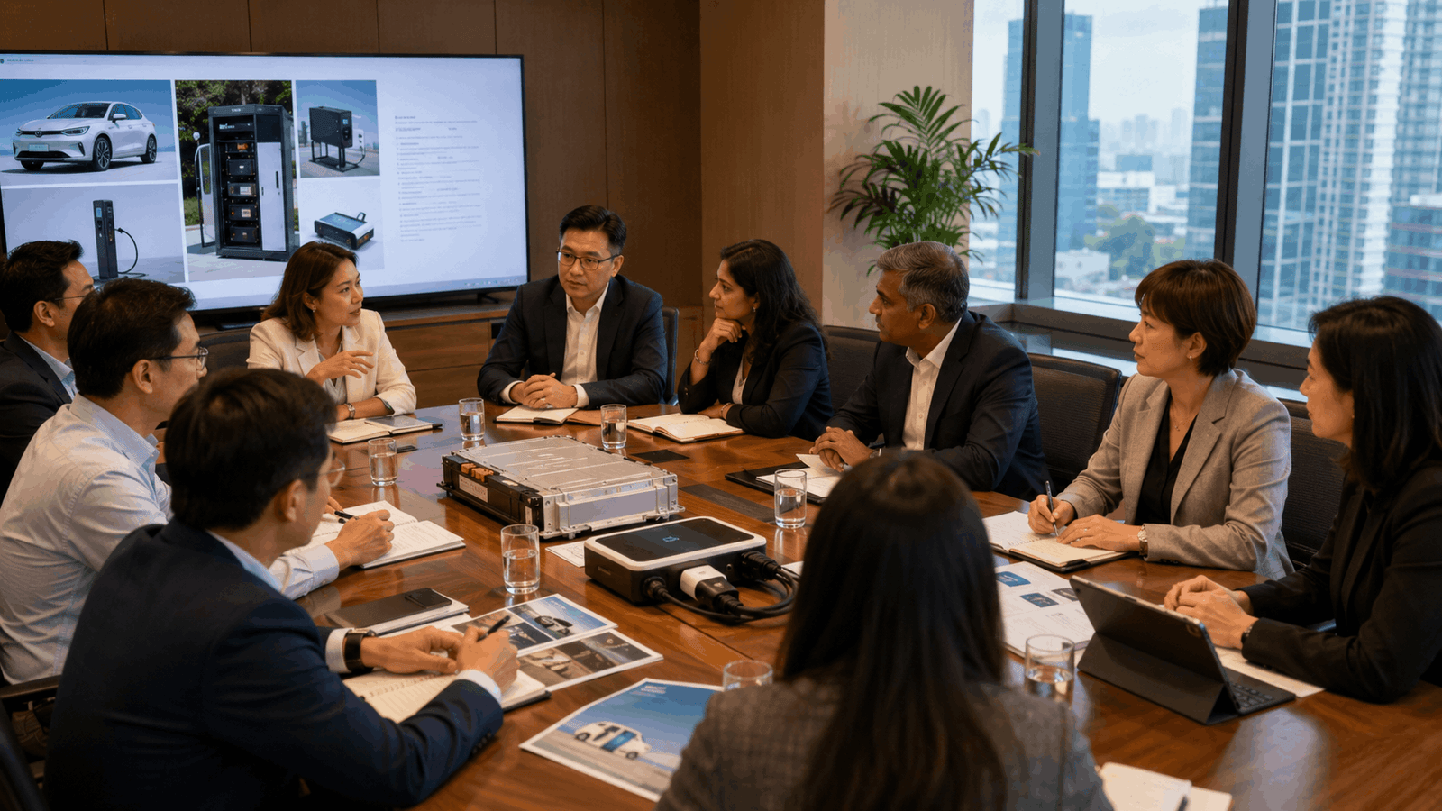 Asia-Pacific professionals discussing new-energy systems through APNEA